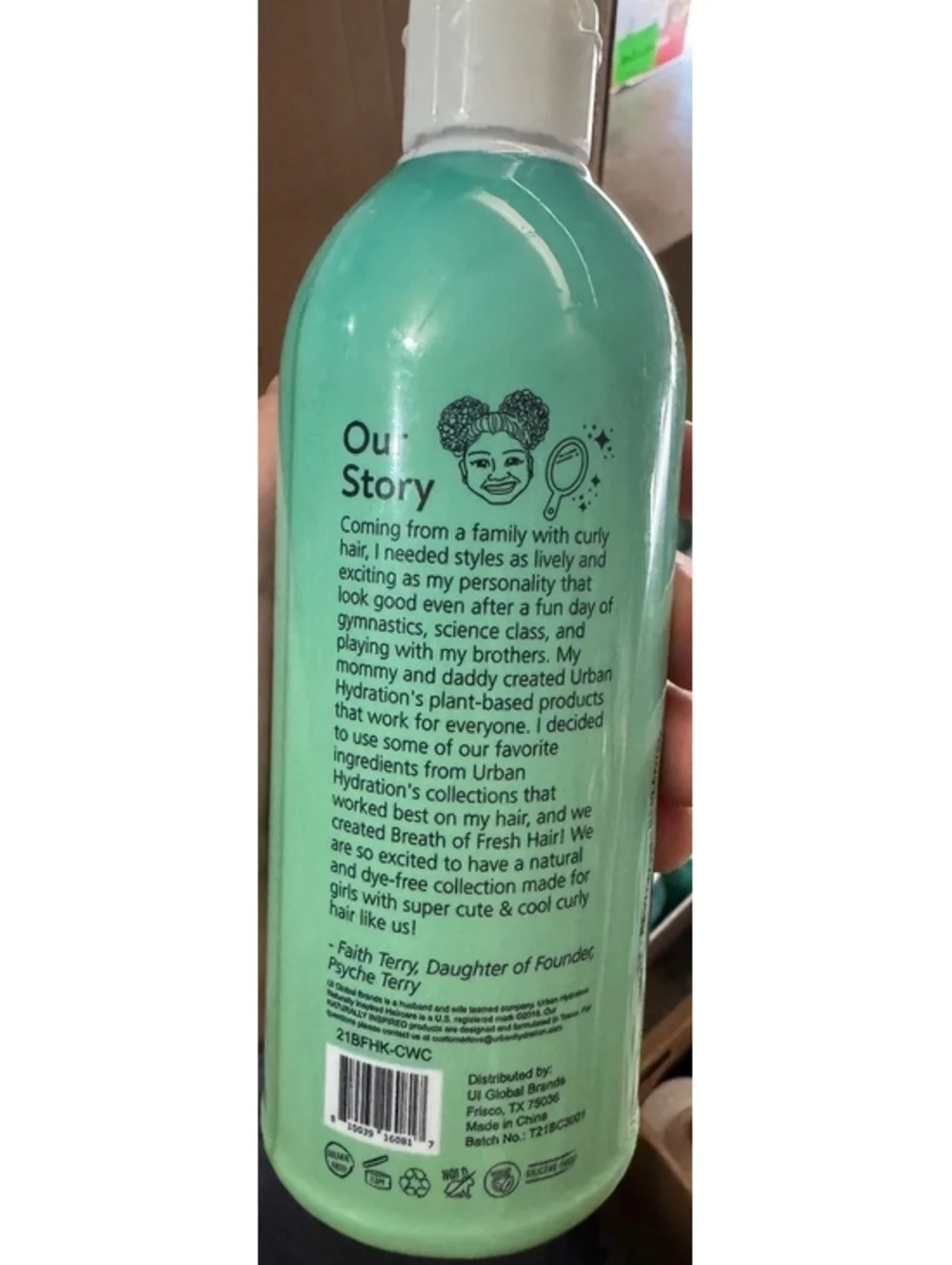 Urban Hydration Breath of Fresh Hair Kids Co-Wash & Conditioner 12 oz - Curl Enh